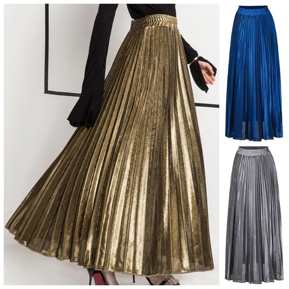 The SAVONNA Metallic Full Skirt - Picture 1 of 11